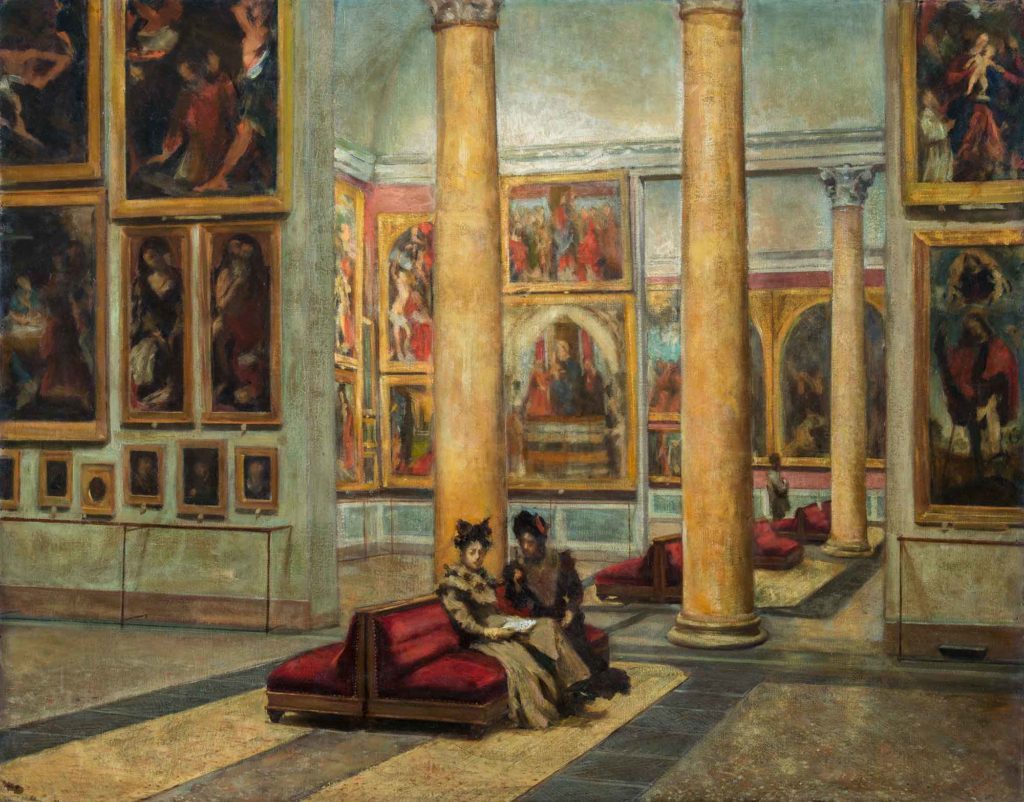 Angelo Ripamonti, Interior of the Pinacoteca di Brera, 1880-90 